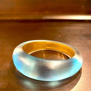 Alexis Bittar Tapered Lucite Bangle Aqua Bracelet